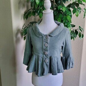 Allihop Textured Peplum Blazer